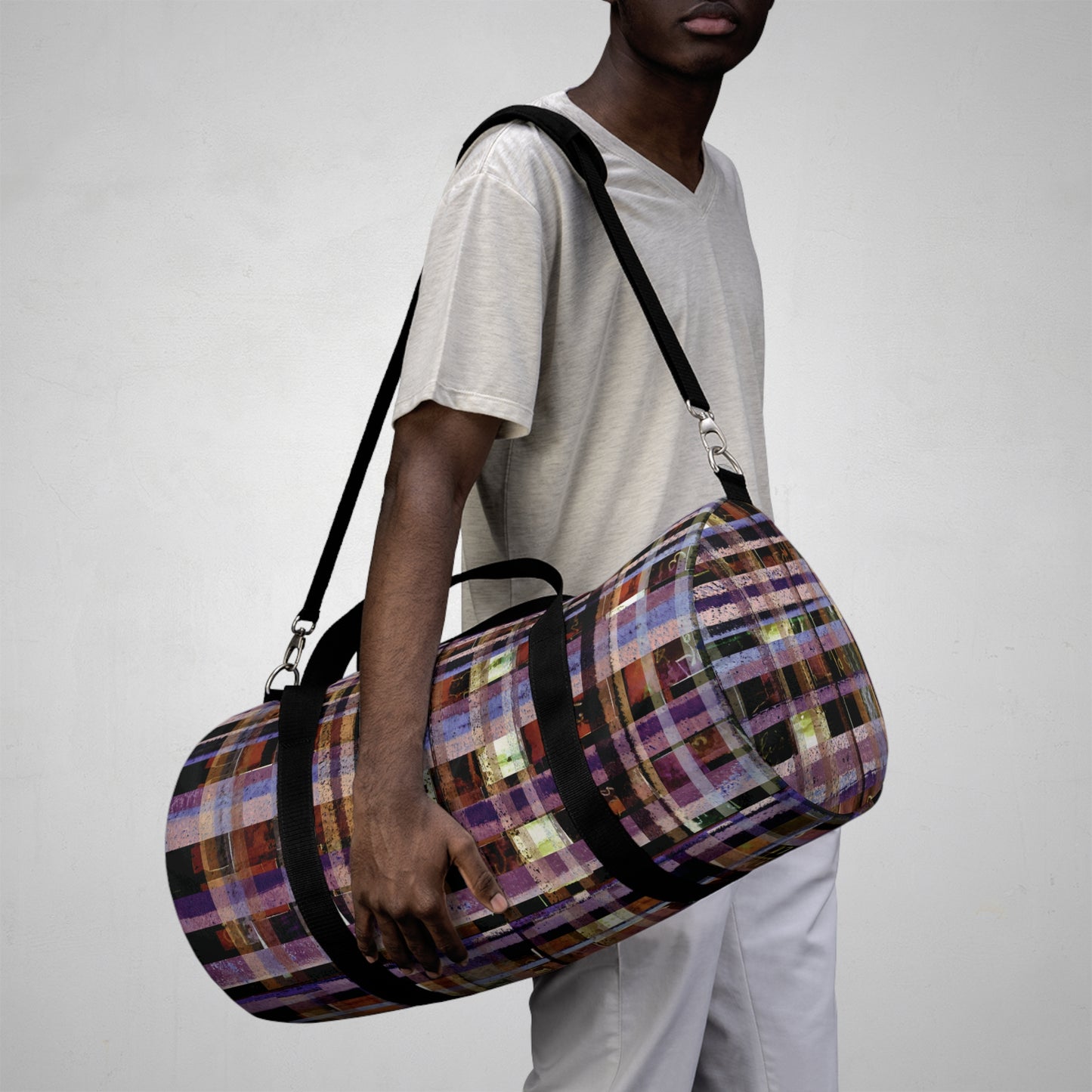 The Durable Duffle Bag - Mixed Media, Copper Iris