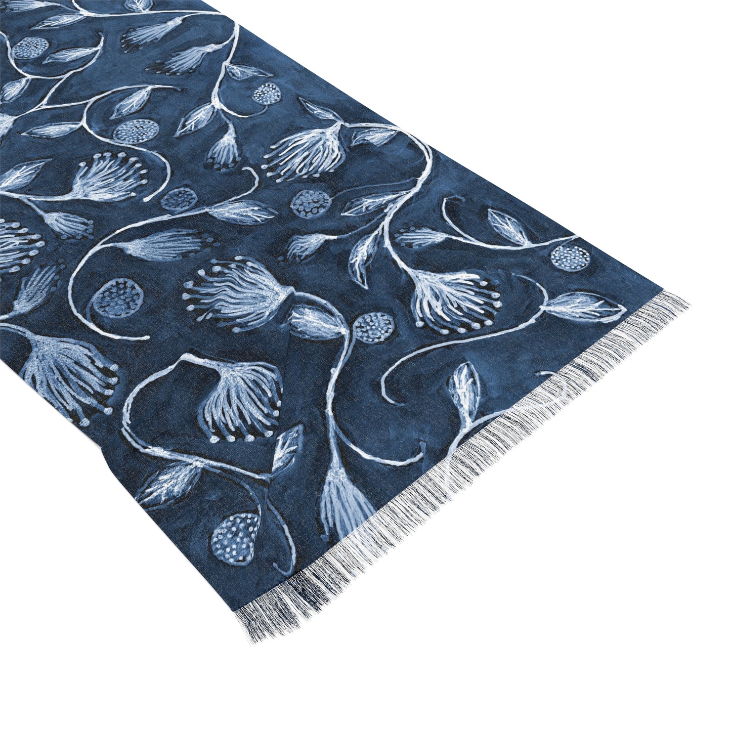 The Studio Scarf - Vine Entwine, Indigo