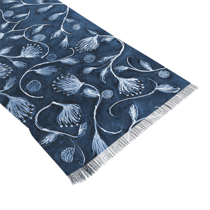 The Studio Scarf - Vine Entwine, Indigo