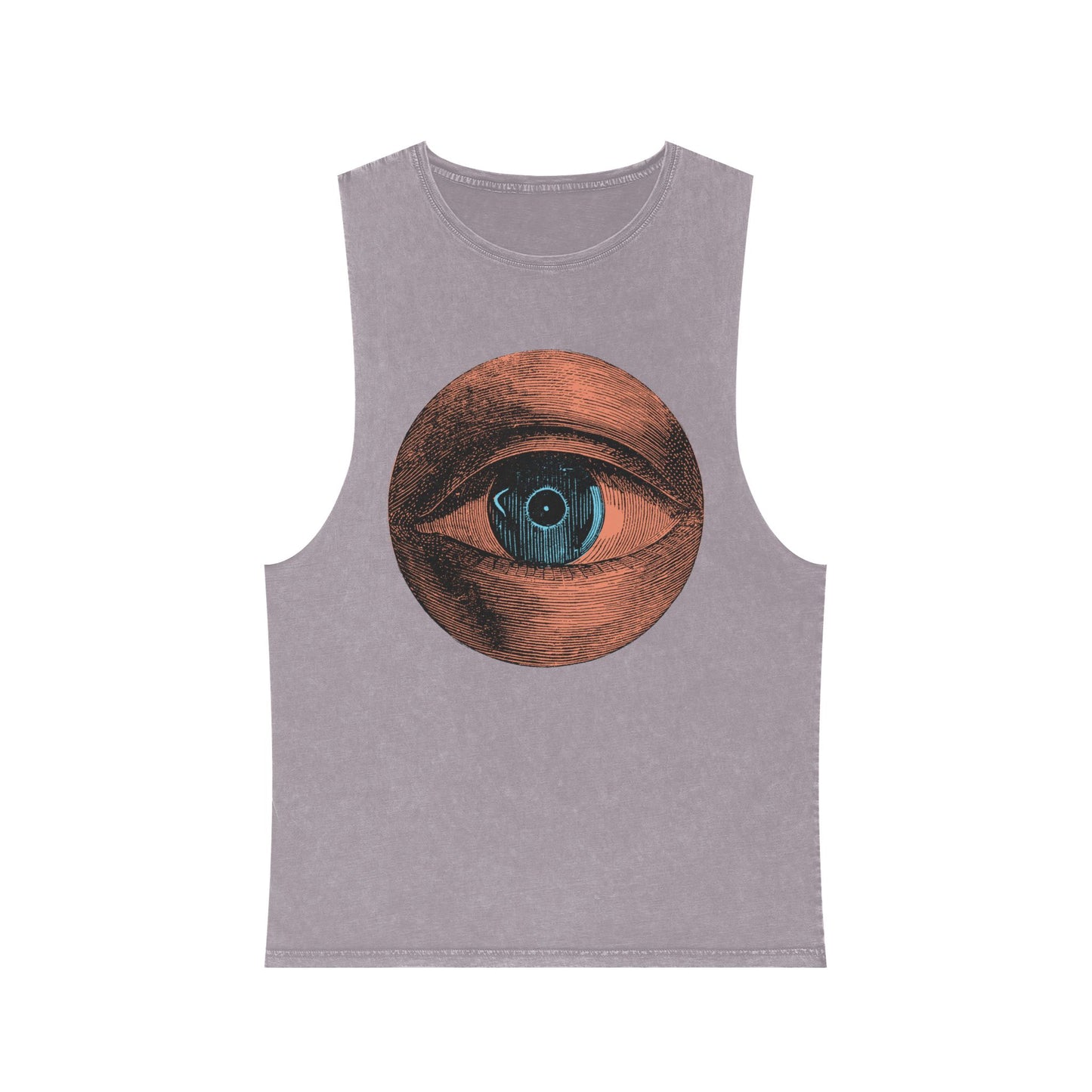 Stonewash Unisex Tank Top - Retro Eye Graphic