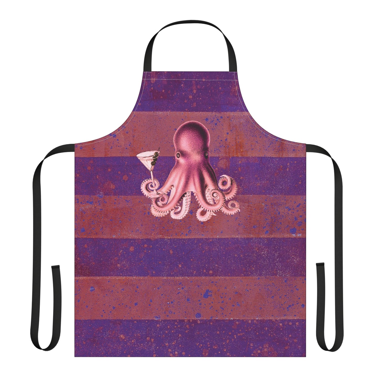 Octopus Martini Apron - Sunrise Cabana Stripe