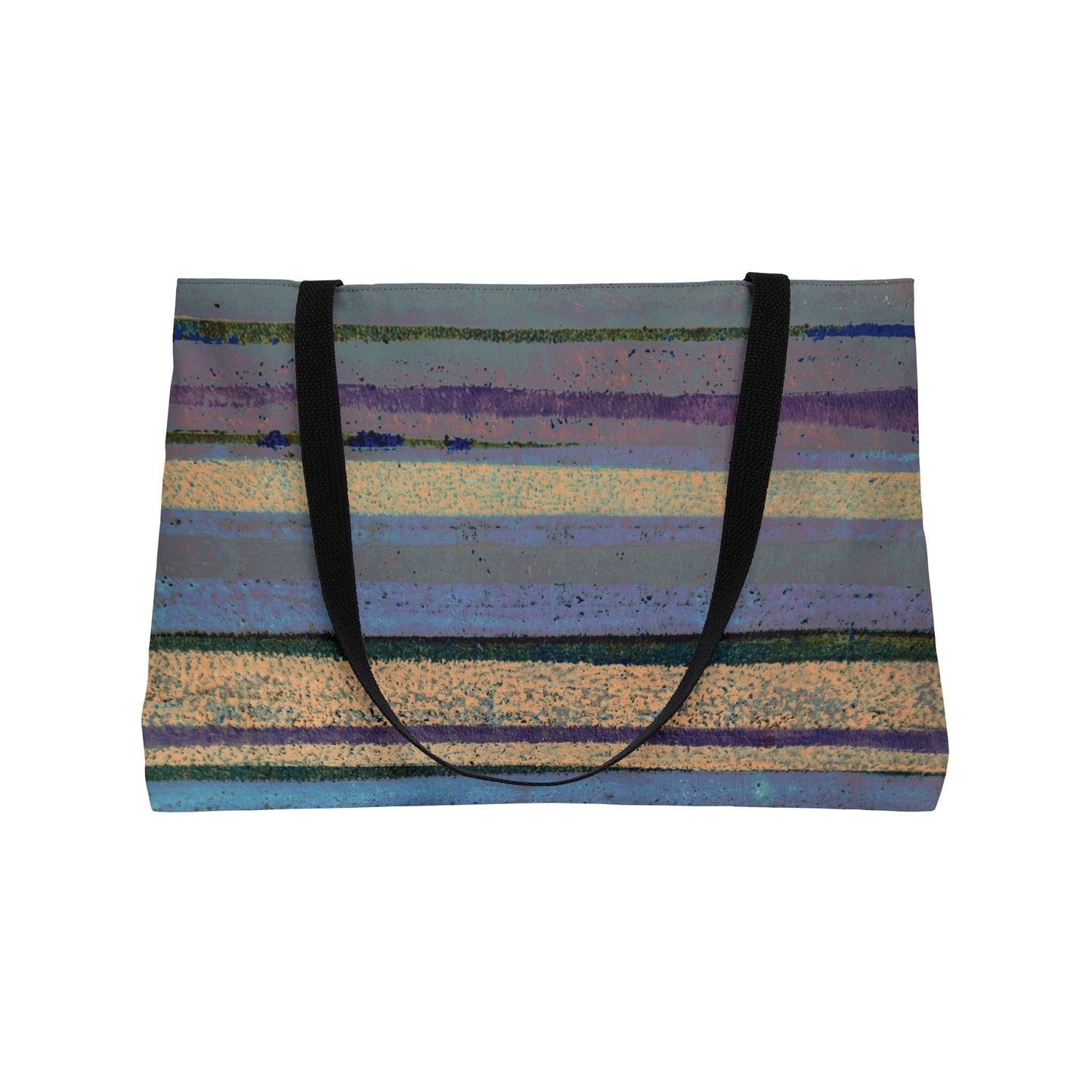 The Weekender  Bag - Rustic Stripe, Blue Lake