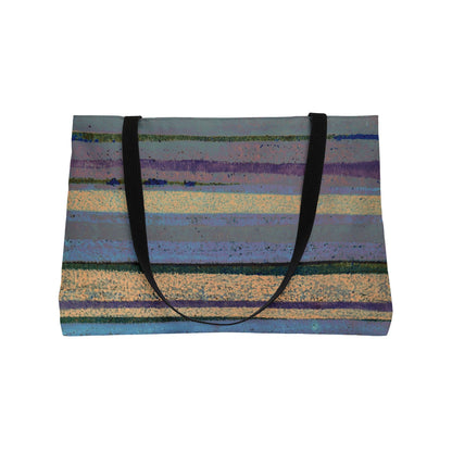 The Weekender  Bag - Rustic Stripe, Blue Lake