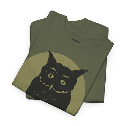 Owl Illustration Tee - "Says Who"  Night Owl Graphic T-Shirt