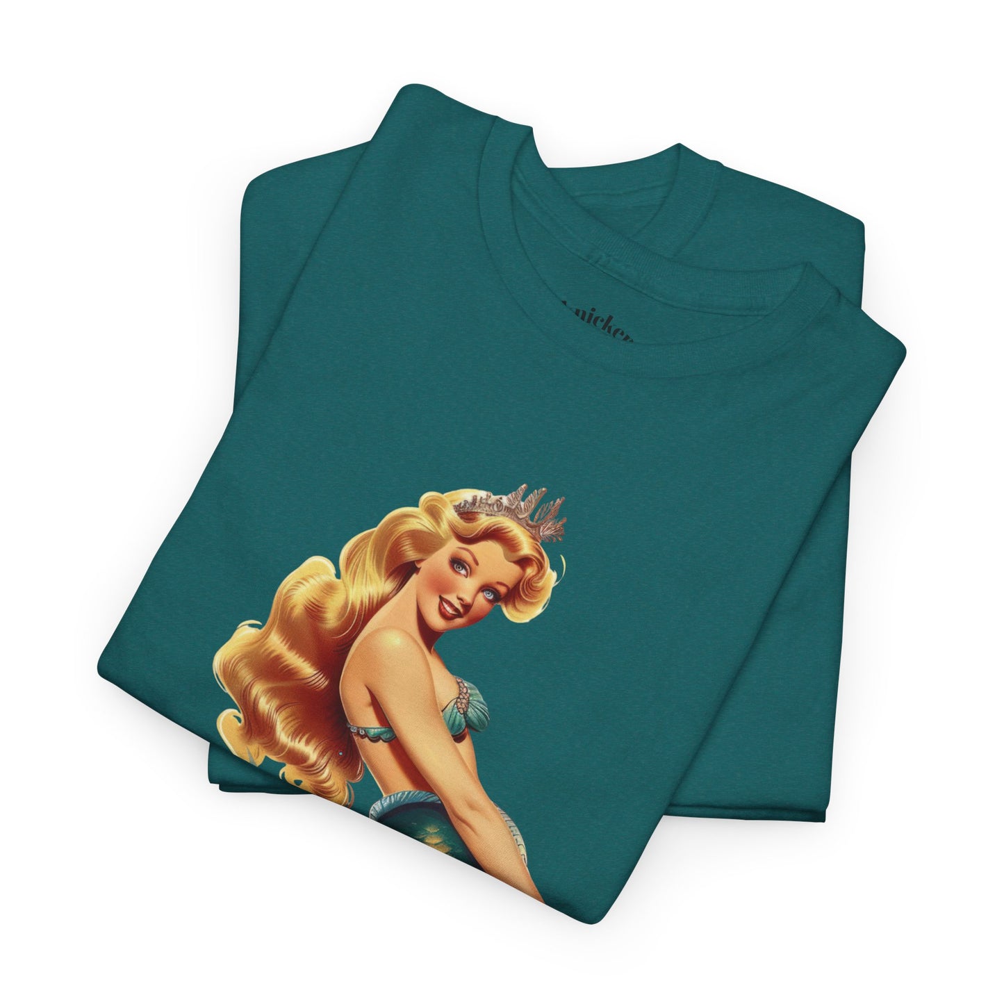Vintage Pinup Style Graphic Mermaid Tee, All-Gender