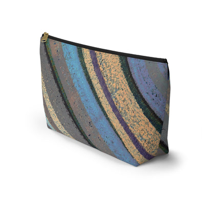 The Accessory Pouch - Rustic Stripe, Blue Lake