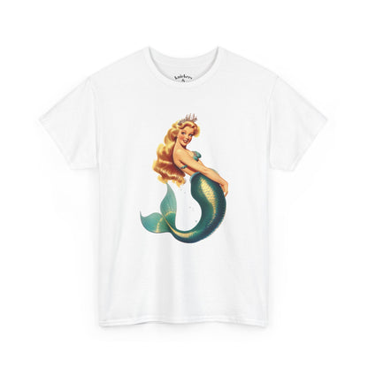 Vintage Pinup Style Graphic Mermaid Tee, All-Gender