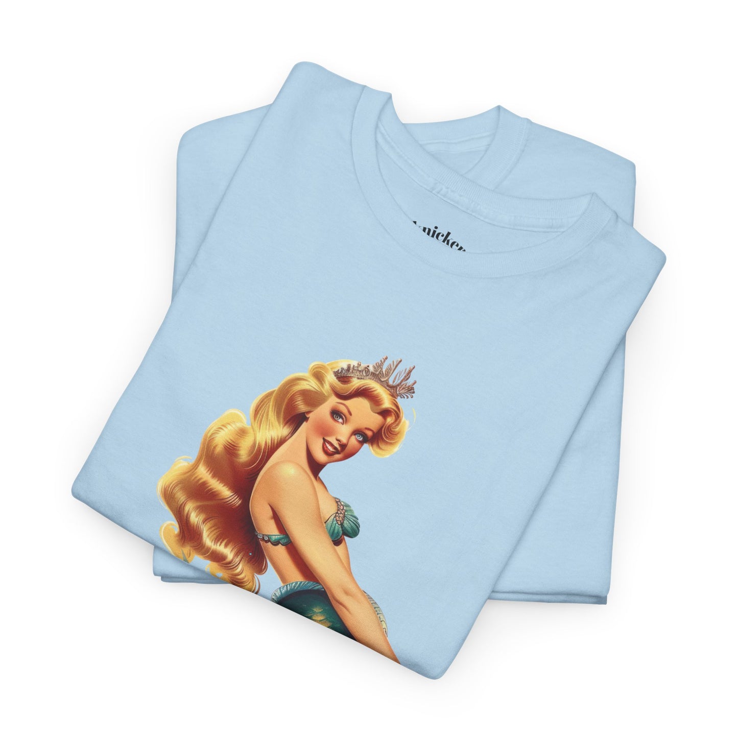 Vintage Pinup Style Graphic Mermaid Tee, All-Gender