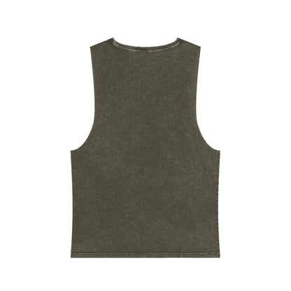 Stonewash Unisex Tank Top - Retro Eye Graphic