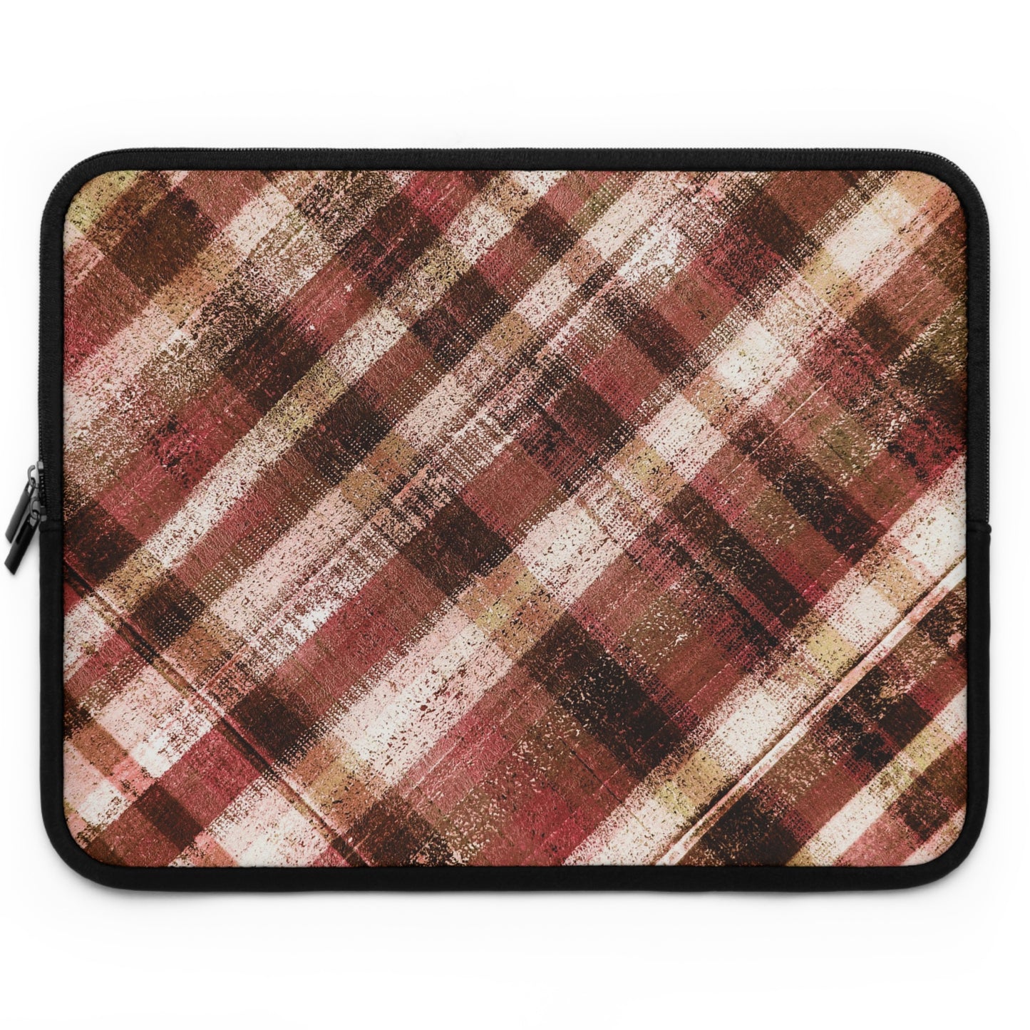 The Laptop Sleeve - Rustic Plaid, Tomato
