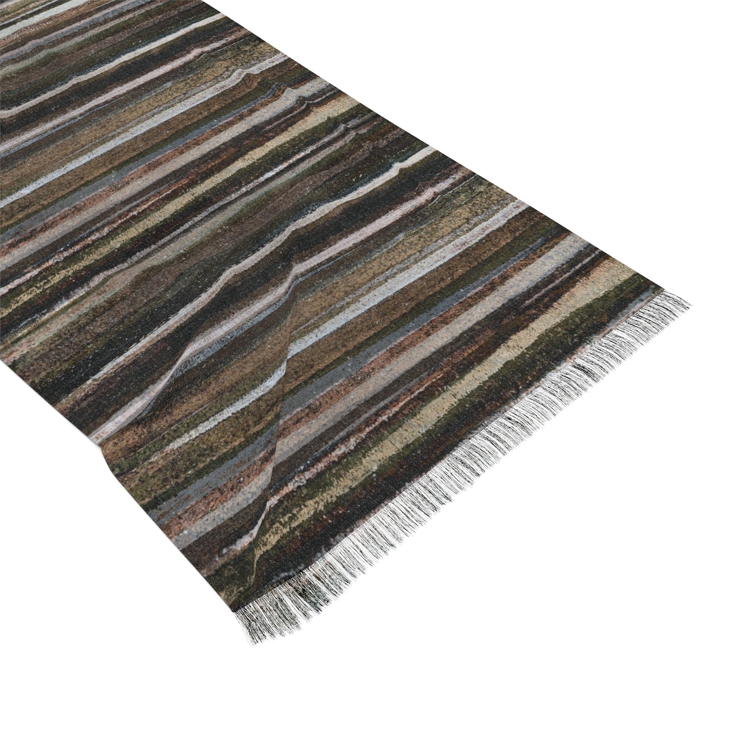 The Studio Scarf - Rustic Stripe, Terra