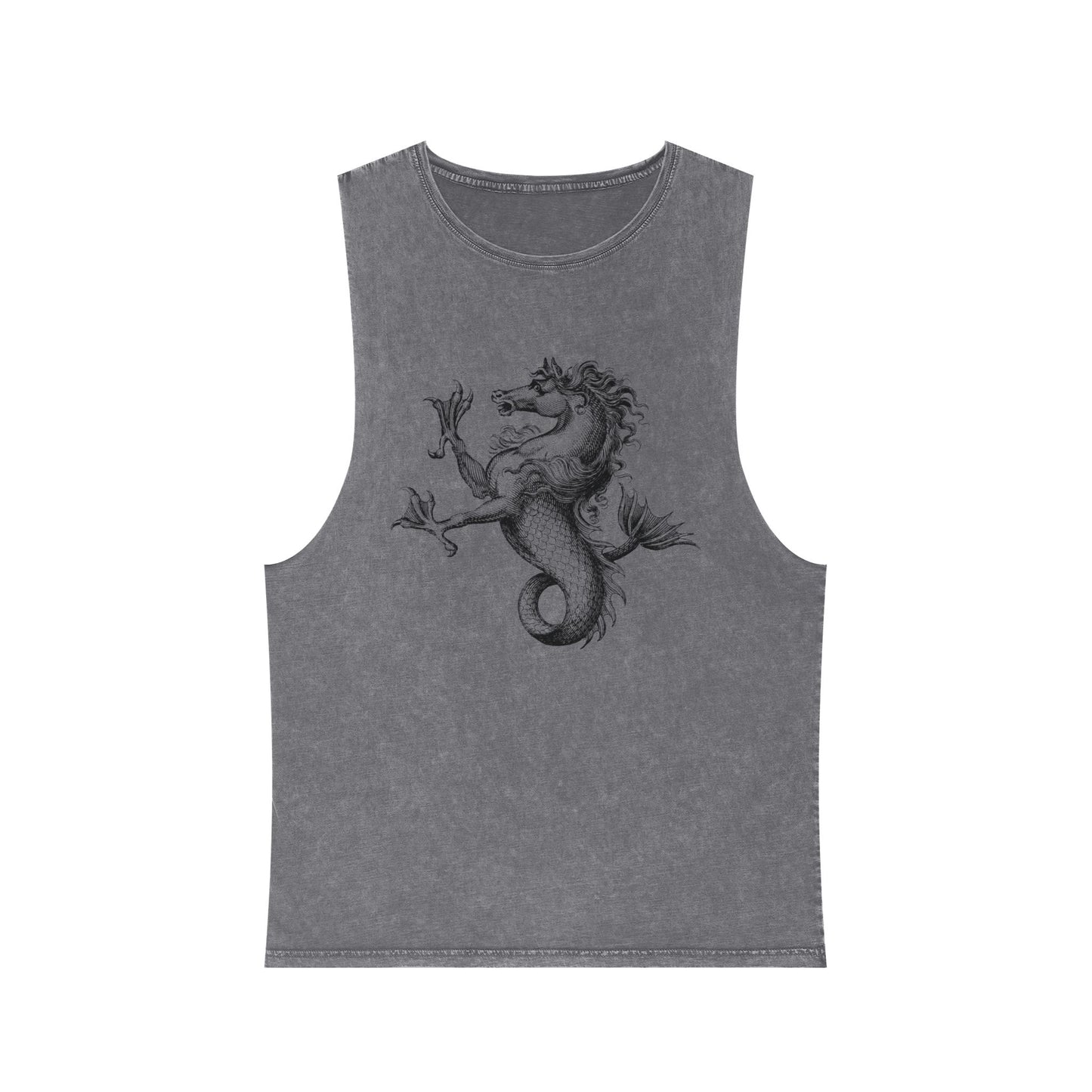 Stonewash Unisex Tank Top - Vintage Mythical Creature Graphic