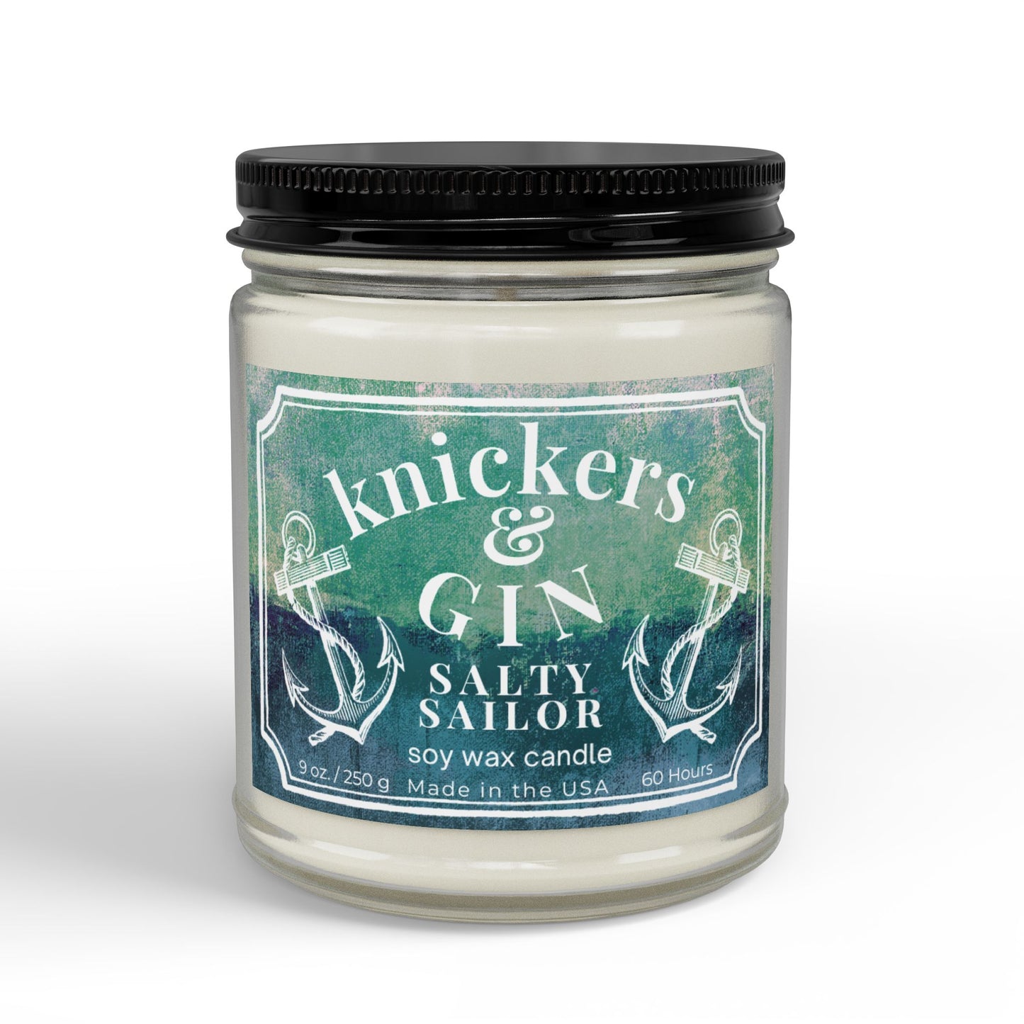 Knicker's & Gin "Salty Sailor" Scented Soy Candle - Glass Jar (4oz & 9oz)