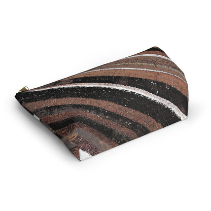 The Accessory Pouch - Rustic Stripe, Copper Hills