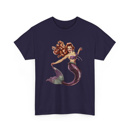 Vintage Pinup Style Graphic Mermaid Tee, All-Gender