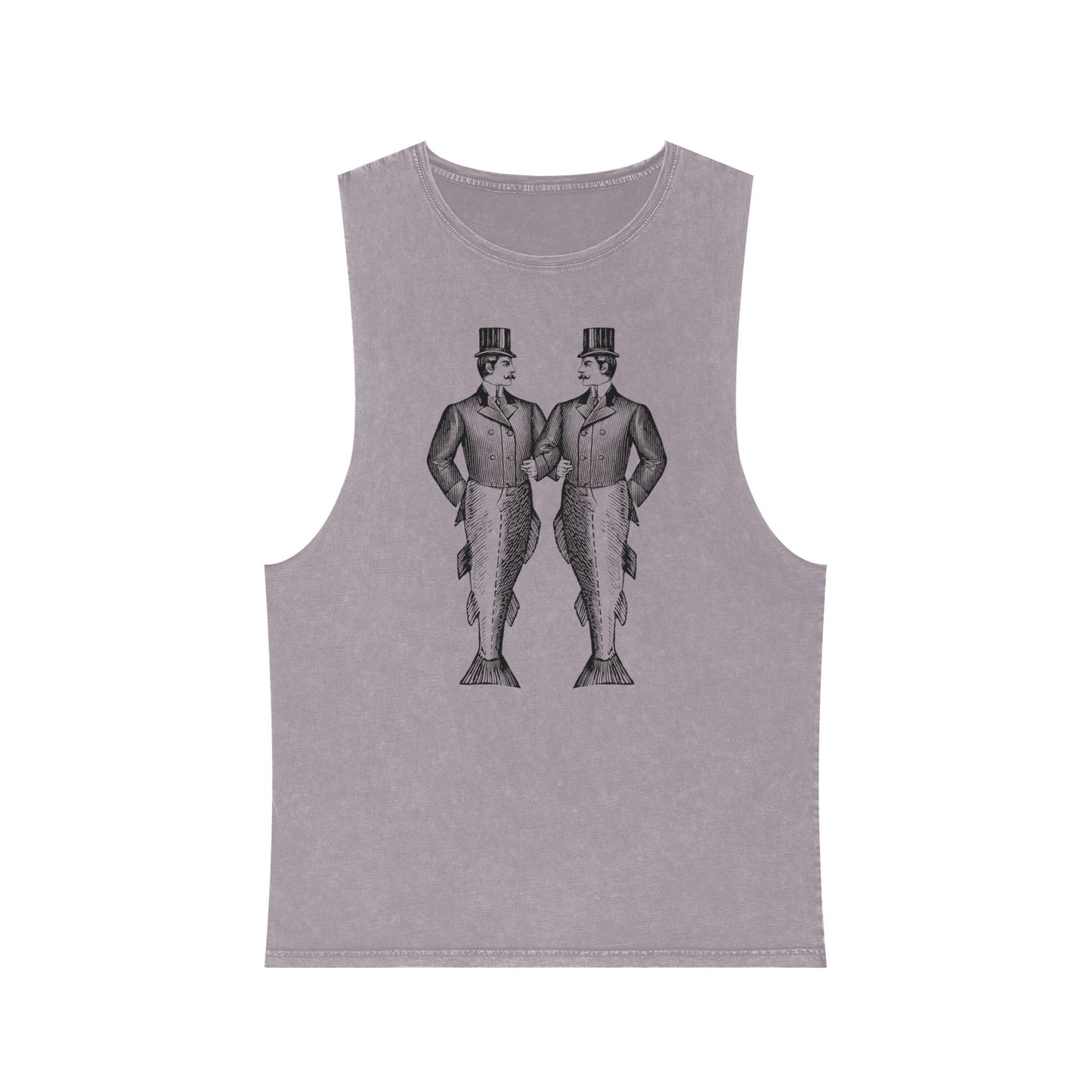 Stonewash Unisex Tank Top - Mermen Graphic