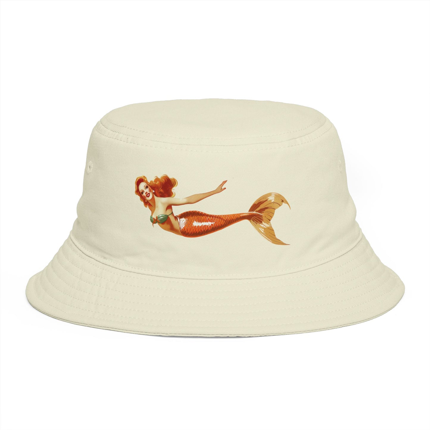 Mermaid Vintage Pin-Up Bucket Hat
