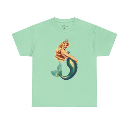Vintage Pinup Style Graphic Mermaid Tee, All-Gender
