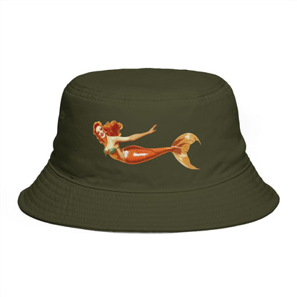 Mermaid Vintage Pin-Up Bucket Hat