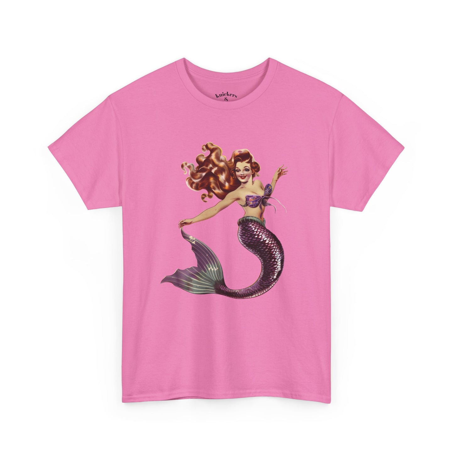 Vintage Pinup Style Graphic Mermaid Tee, All-Gender