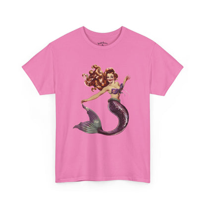 Vintage Pinup Style Graphic Mermaid Tee, All-Gender