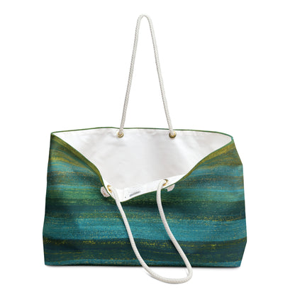 The Weekender Bag - Rustic Stripe, Algae