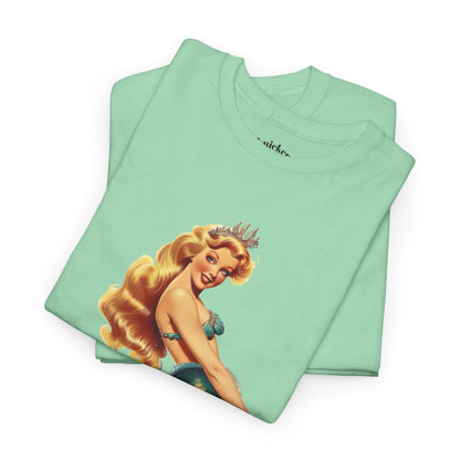 Vintage Pinup Style Graphic Mermaid Tee, All-Gender