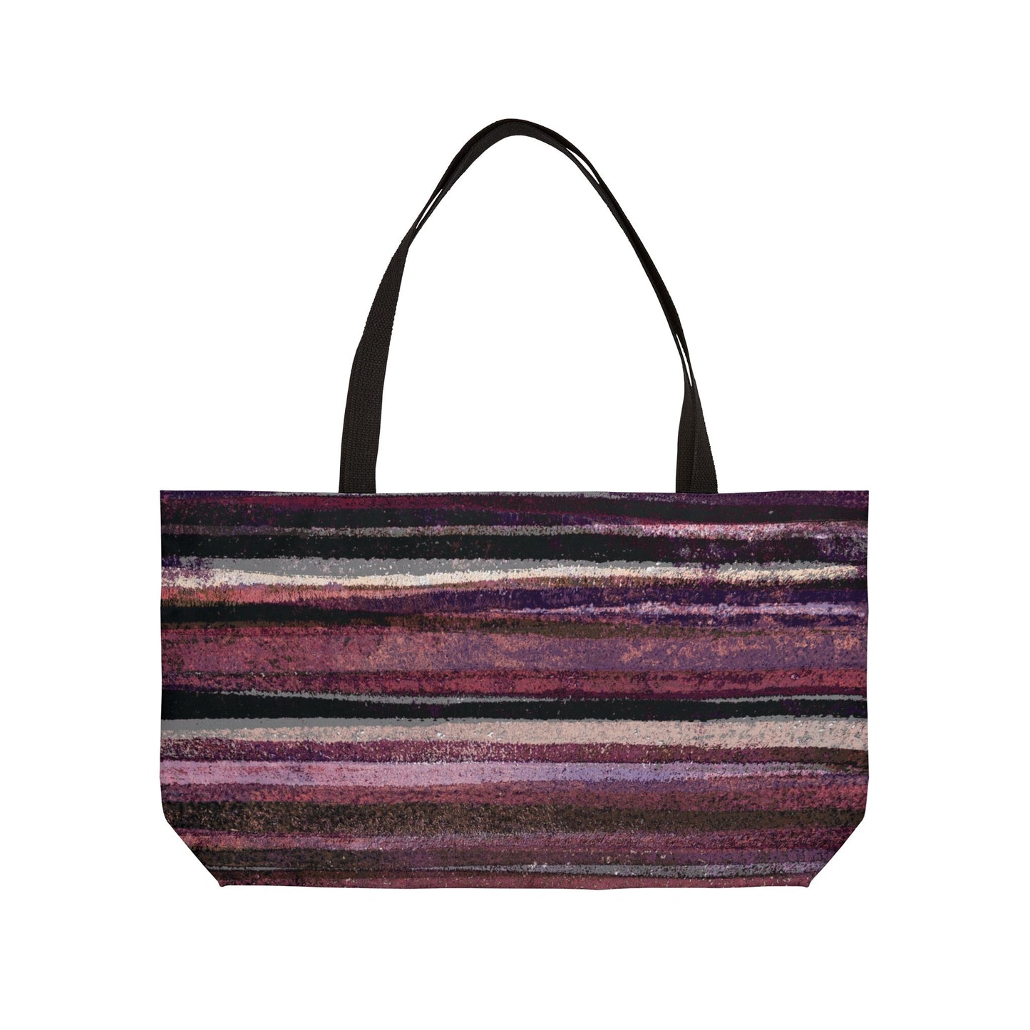 The Weekender Bag - Rustic Stripe, Blackberry