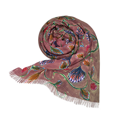 The Studio Scarf - Vine Entwine, Rose