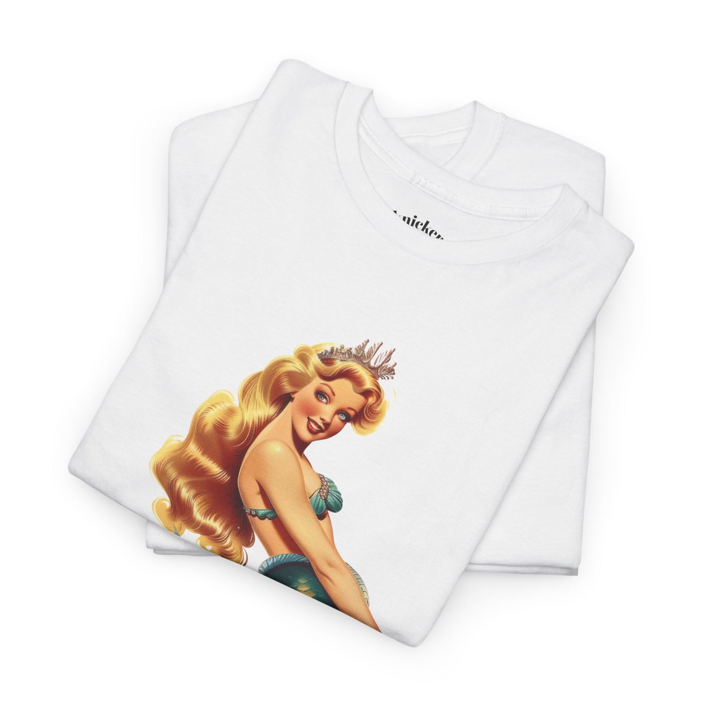 Vintage Pinup Style Graphic Mermaid Tee, All-Gender